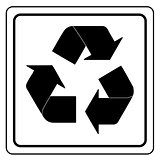 Black recycle sign