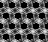 Design seamless monochrome hexagonal pattern