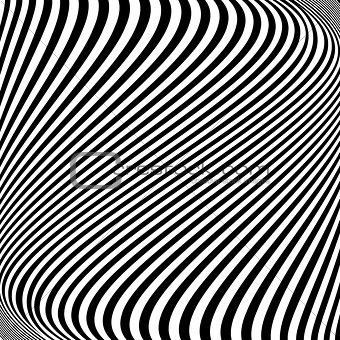 Design monochrome lines movement illusion background