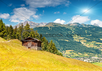 Alpine landscape during the summer season