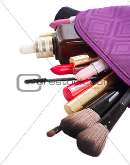 bag with make up products