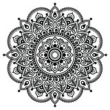 Mehndi, Indian Henna tattoo pattern or background