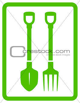 garden landscaping tools icon