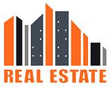 real estate symbol with many skyscraper
