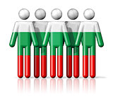 Flag of Bulgaria on stick figure