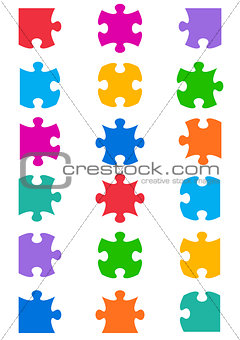 All possible shapes of jigsaw puzzle