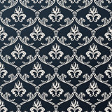 Seamless floral vintage wallpaper background vector black design