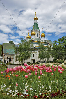 Spring Landscape of Russian Church