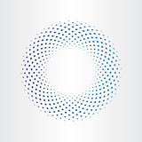 halftone circle with squares