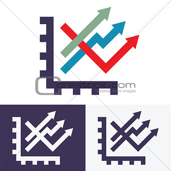 Chart options vector icons