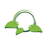 Green leaf label