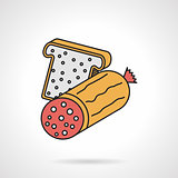 Flat vector icon for sandwich
