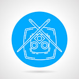 Sushi plate blue vector icon