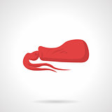 Red squid  vector icon