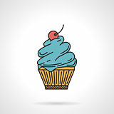 Cupcake flat vector icon