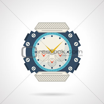Sport wrist watch flat vector icon