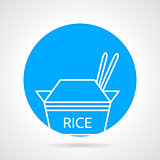 Rice pack round vector icon