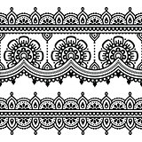 Mehndi, Indian Henna tattoo seamless pattern