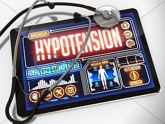 Hypotension on the Display of Medical Tablet.