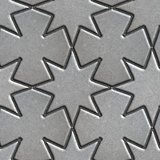 Gray Paving Slabs Laid in the Form of Stars and Crosses.