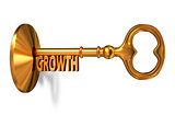 Growth - Golden Key is Inserted into the Keyhole.
