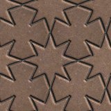 Brown Paving Slabs Laid in the Form of Stars and Crosses.