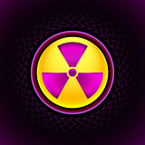 sign of radiation pink