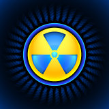 sign of radiation blue