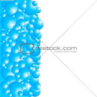 Background with soap bubbles. raster version illustration.