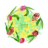 Wreath with tulips-05