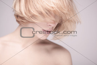 closeup portrait of a stunning blonde beauty
