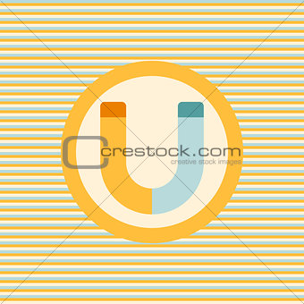 Magnet color flat icon