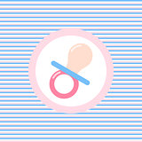 Baby nipple color flat icon