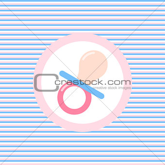 Baby nipple color flat icon