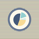 Graph pie color flat icon
