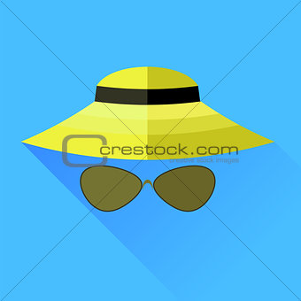 Straw Hat and Glasses