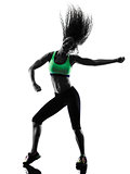 woman zumba dancer dancing exercises silhouette