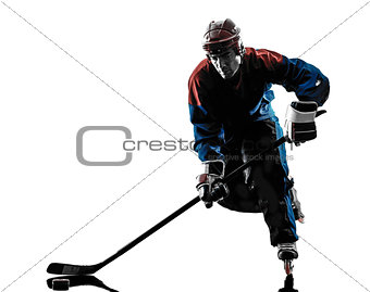hockey man player silhouette