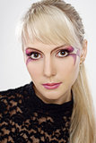 creative make-up of fashion lady, close-up shot