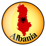 orange button with the image maps of Albania