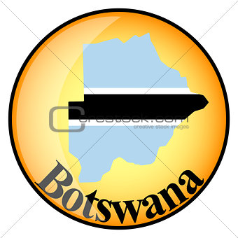 orange button with the image maps of button Botswana
