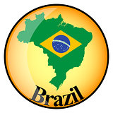 orange button with the image maps of button Brazil 