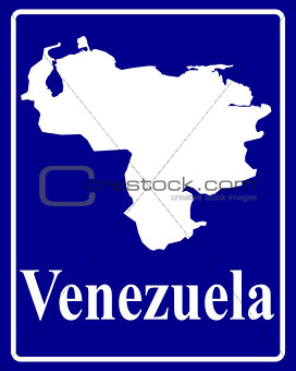 silhouette map of Venezuela
