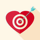 Heart target with arrow