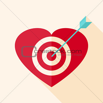 Heart target with arrow
