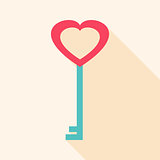 Key heart shaped