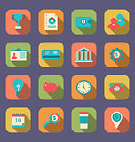 Flat icons of web design objects, business, office and marketing