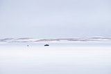 Frozen lake fishing