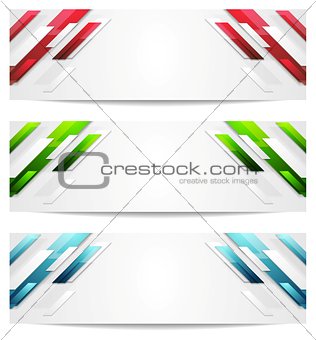 Hi-tech geometric abstract banners
