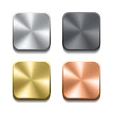 Realistic metal buttons